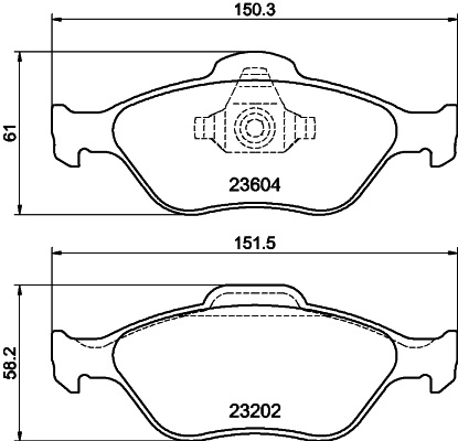 Brake Pad Set, disc brake 8DB 355 008-901