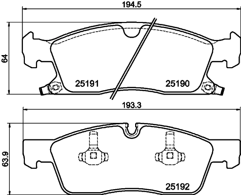 Brake Pad Set, disc brake 8DB 355 019-621