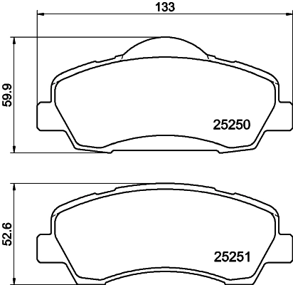 Brake Pad Set, disc brake 8DB 355 020-771