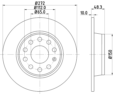 Brake Disc PRO 8DD 355 116-971