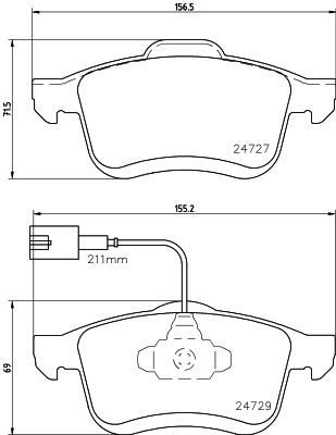 Brake Pad Set, disc brake 8DB 355 024-691