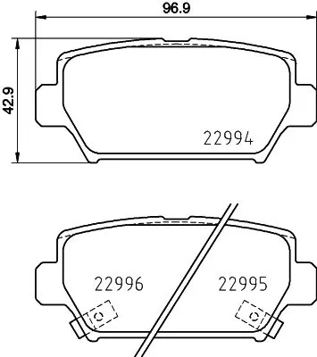 Brake Pad Set, disc brake 8DB 355 039-401