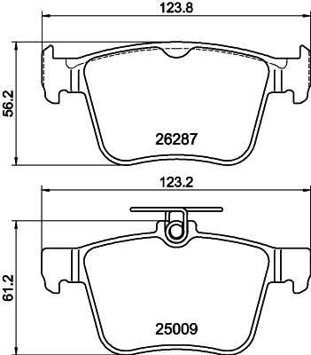 HELLA Set Pad Brek, Brek Piring 8DB 355 044-951