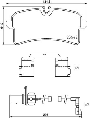 Brake Pad Set, disc brake 8DB 355 025-291