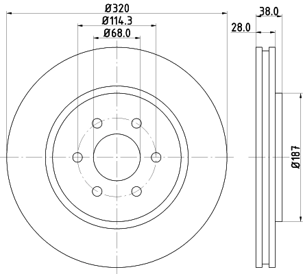Brake Disc PRO 8DD 355 119-001