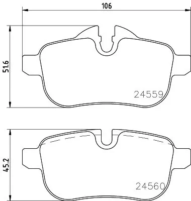 Set bantalan rem, rem cakram 8DB 355 014-621