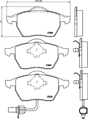 HELLA 8DB 355 008-911 Brake Pad Set, disc brake