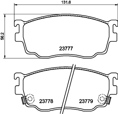 Brake Pad Set, disc brake 8DB 355 011-561
