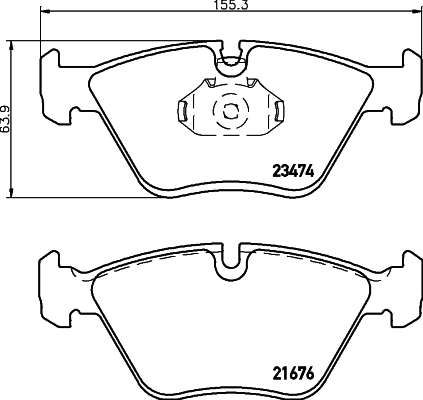 Brake Pad Set, disc brake 8DB 355 009-651