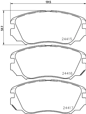 Brake Pad Set, disc brake 8DB 355 013-051
