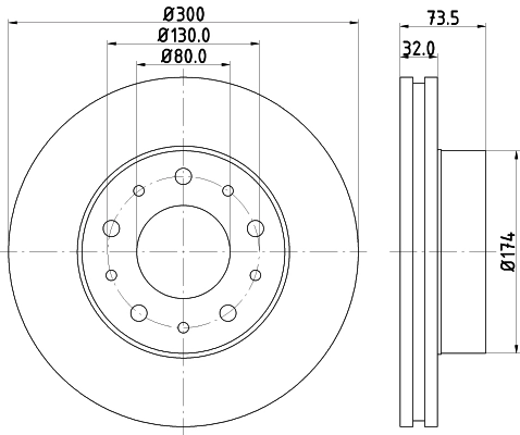 Brake Disc PRO 8DD 355 125-261