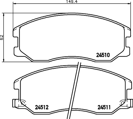 Brake Pad Set, disc brake 8DB 355 013-121