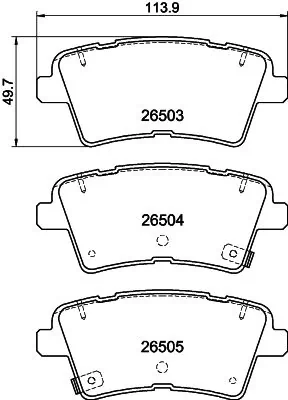 Brake Pad Set, disc brake 8DB 355 044-231