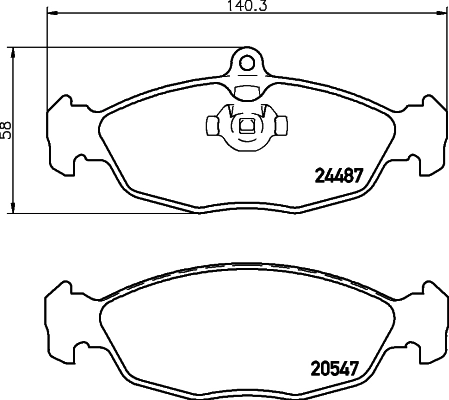 Brake Pad Set, disc brake 8DB 355 013-031