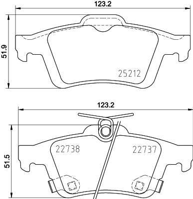 Brake Pad Set, disc brake 8DB 355 037-661