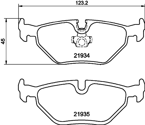 Brake Pad Set, disc brake 8DB 355 009-051