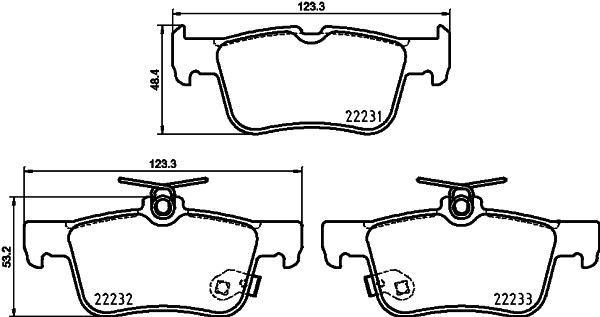 Brake Pad Set, disc brake 8DB 355 037-791