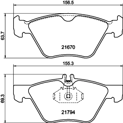 Brake Pad Set, disc brake 8DB 355 007-861