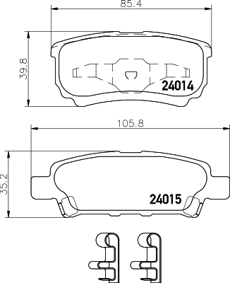 Brake Pad Set, disc brake 8DB 355 010-811