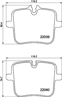 Brake Pad Set, disc brake 8DB 355 037-991