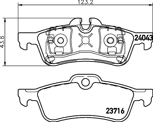 Brake Pad Set, disc brake 8DB 355 011-351