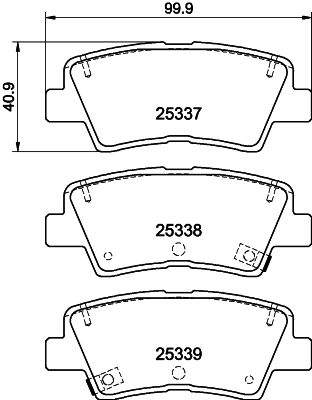 Brake Pad Set, disc brake 8DB 355 044-731
