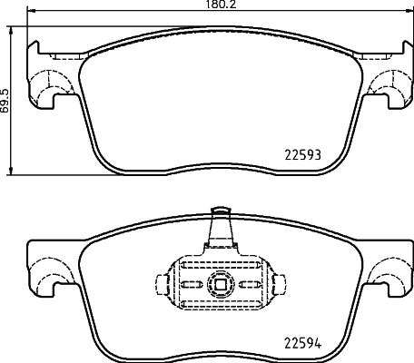 Brake Pad Set, disc brake 8DB 355 031-541