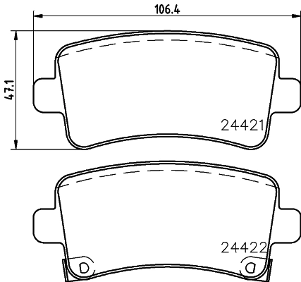 Brake Pad Set, disc brake 8DB 355 012-991