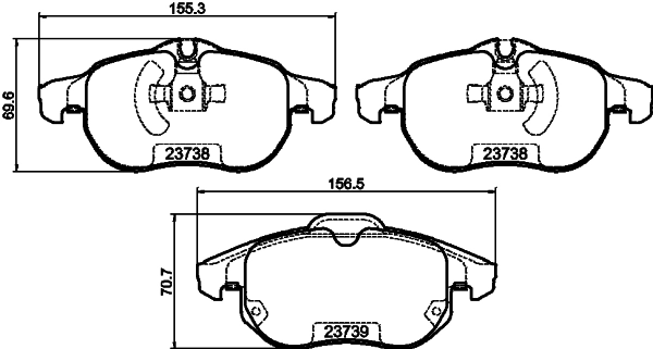 Brake Pad Set, disc brake 8DB 355 009-311