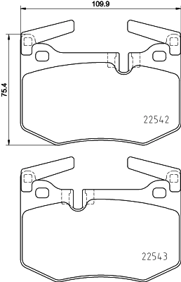 Brake Pad Set, disc brake 8DB 355 025-611