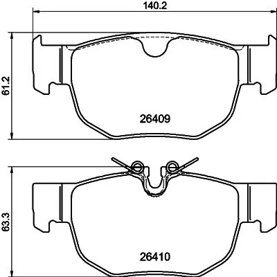 Brake Pad Set, disc brake 8DB 355 044-381