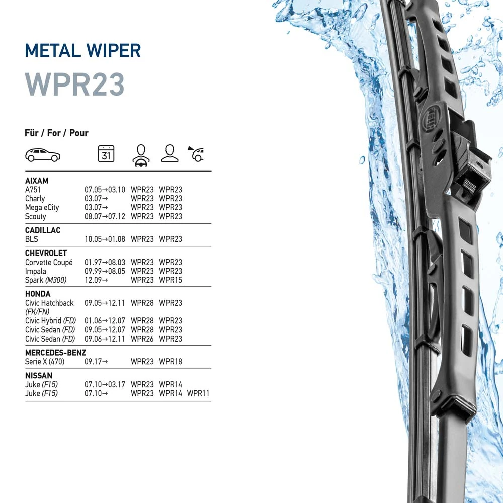 Wiper Blade Metal 9XW 190 253-231