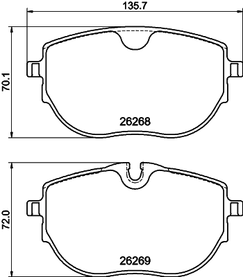 Brake Pad Set, disc brake 8DB 355 040-921