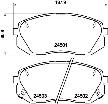 Brake Pad Set, disc brake 8DB 355 012-961