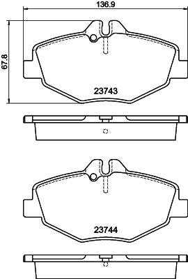 Brake Pad Set, disc brake 8DB 355 018-731