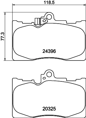 Brake Pad Set, disc brake 8DB 355 012-121