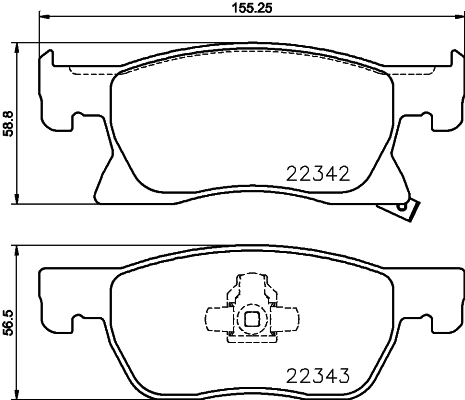 Brake Pad Set, disc brake 8DB 355 024-771