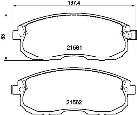 Brake Pad Set, disc brake 8DB 355 013-991