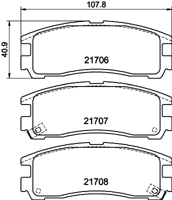 Brake Pad Set, disc brake 8DB 355 016-591