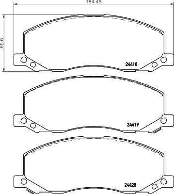 Set bantalan rem, rem cakram 8DB 355 013-061