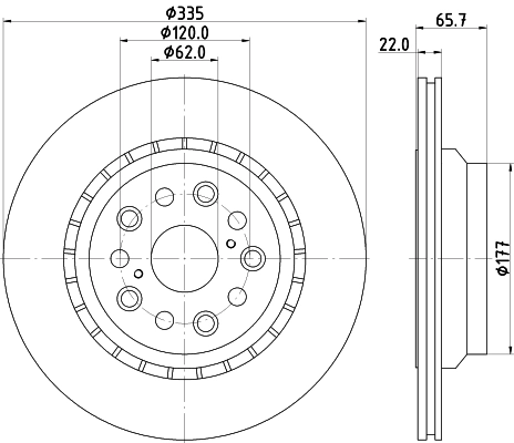 Brake Disc PRO 8DD 355 116-931