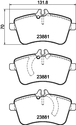 Brake Pad Set, disc brake 8DB 355 010-331