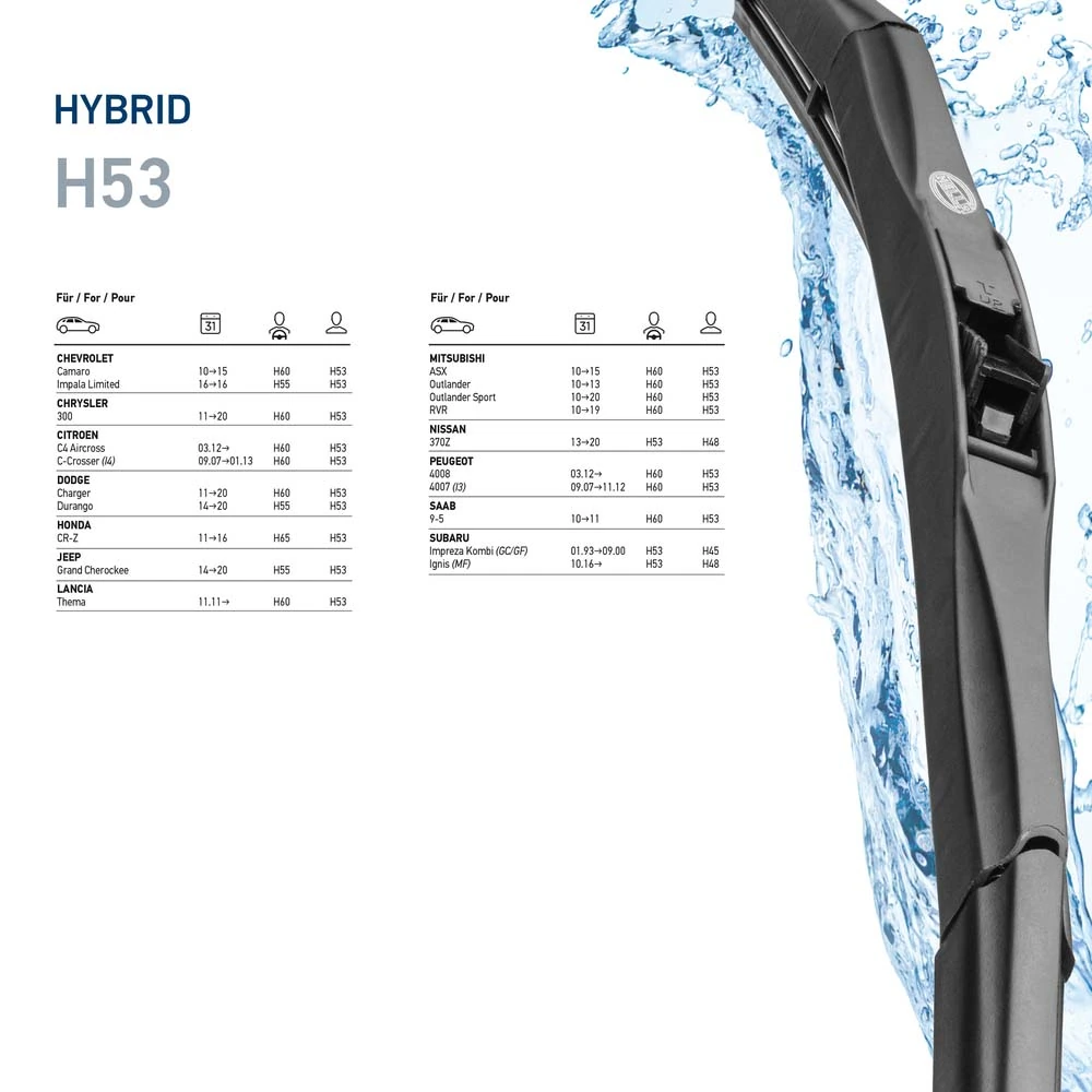 Wiper Blade Hybrid 9XW 204 584-211