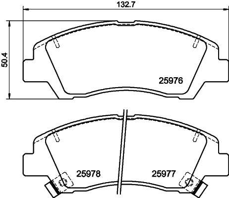 Brake Pad Set, disc brake 8DB 355 023-001