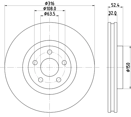 HELLA 刹车盘 8DD 355 126-701