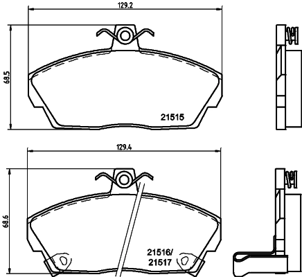 Brake Pad Set, disc brake 8DB 355 018-031