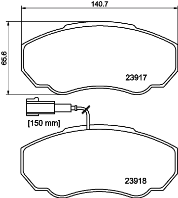 Brake Pad Set, disc brake 8DB 355 010-391