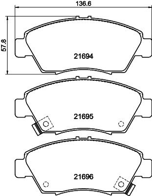 Brake Pad Set, disc brake 8DB 355 016-461