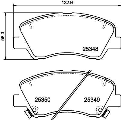 Brake Pad Set, disc brake 8DB 355 020-231
