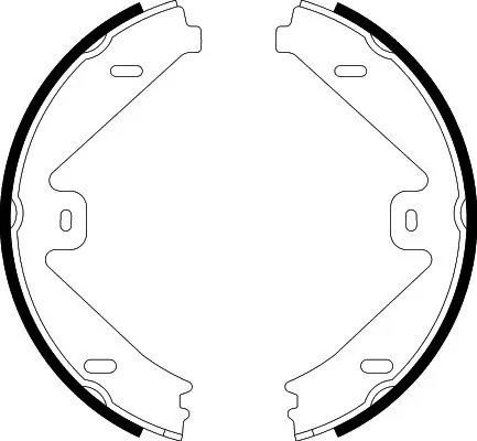 HELLA 8DA 355 050-081 Brake Shoe Set, parking brake